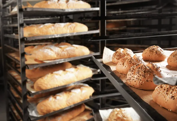 Productos de panadería en estanterías — Foto de Stock