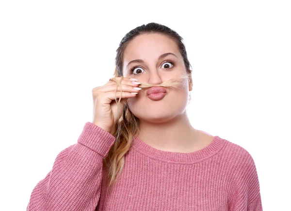 Schöne lustige Frau — Stockfoto