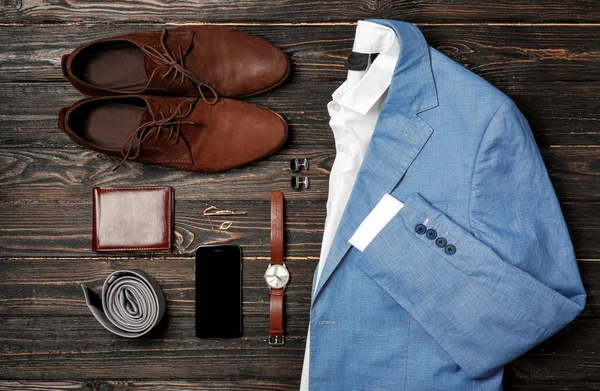 Stylish male clothes and accessories — Stock Photo, Image