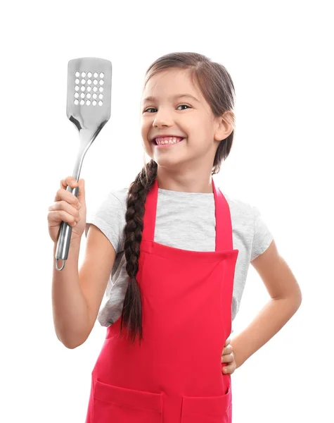 stock image Cute girl with spatula