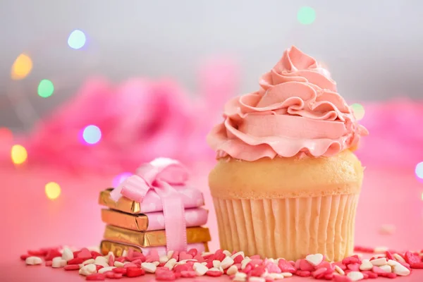 Cupcake para o Dia dos Namorados — Fotografia de Stock