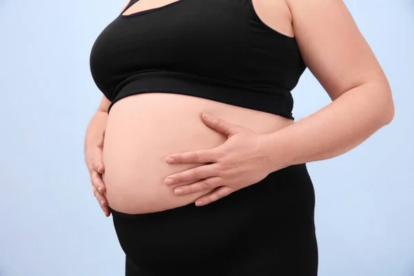 Mulher com excesso de peso em roupa interior — Fotografia de Stock