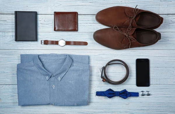 Stylish male clothes and accessories — Stock Photo, Image