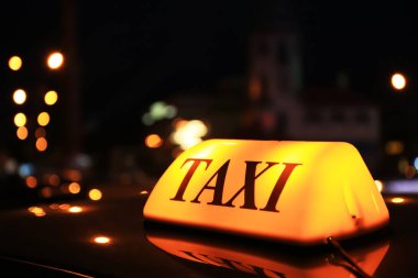 Taksi çatı üst ışık