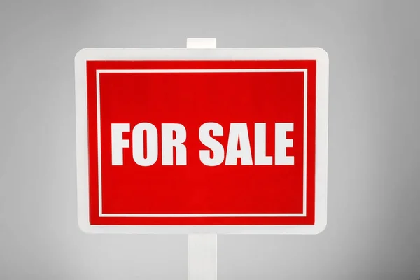 Sale Sign Grey Background — Stock Photo, Image