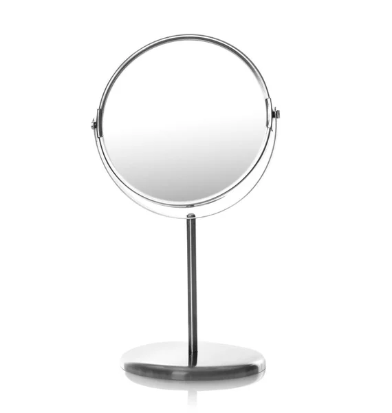 Malé zrcadlo na bílém pozadí — Stock fotografie