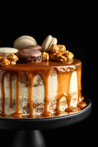 Heerlijke karamel taart — Stockfoto