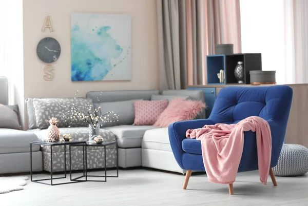 Design de sala de estar moderna — Fotografia de Stock