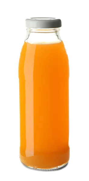 Bottle with juice on white background — Stock Photo, Image