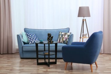 Modern oturma odası iç tasarım