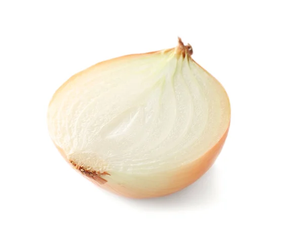 Κρεμμύδι μισό απομονωθεί σε λευκό — Φωτογραφία Αρχείου