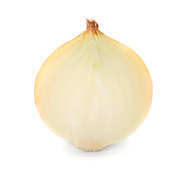 Yarısı beyaz izole soğan — Stok fotoğraf
