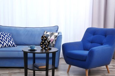 Modern oturma odası iç tasarım