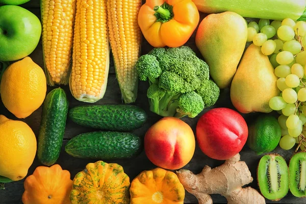 Composição Muitas Frutas Legumes Diferentes — Fotografia de Stock