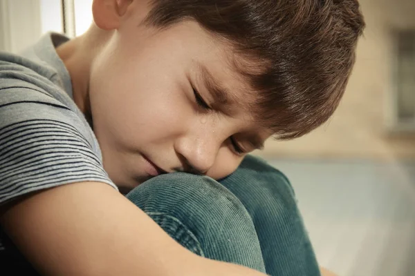 Little sad boy crying. Abuse of children concept — Stock Photo, Image