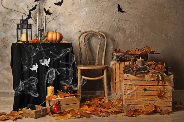 Composition festive pour la fête d'Halloween à l'intérieur — Photo