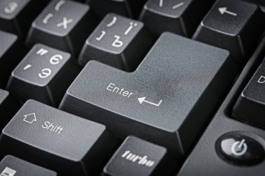 Yeni siyah bilgisayar klavye, portre