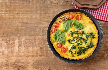 Ispanaklı lezzetli frittata