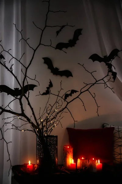 Creative decorations for Halloween indoors — Stock Photo, Image