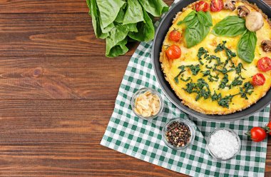 Ispanaklı lezzetli frittata