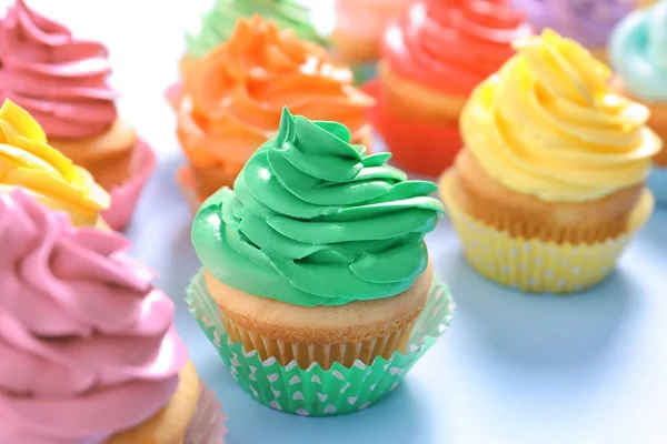 Delicioso Cupcake Mesa Primer Plano —  Fotos de Stock