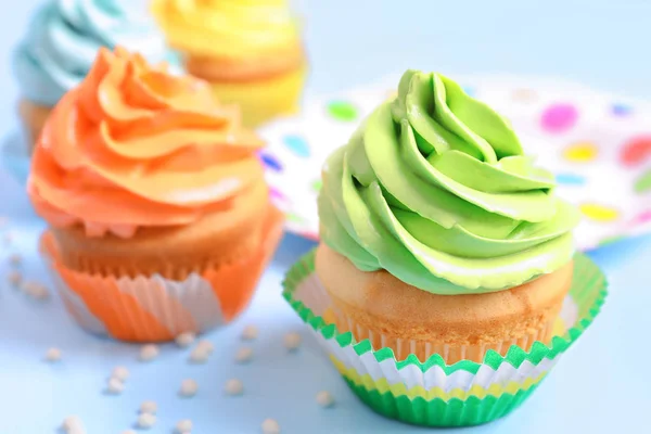 Delicious Cupcake Table Closeup — Stock Photo, Image