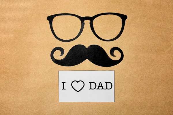 Композиція з фразу я любов тато для День батька на папері ремесло — стокове фото