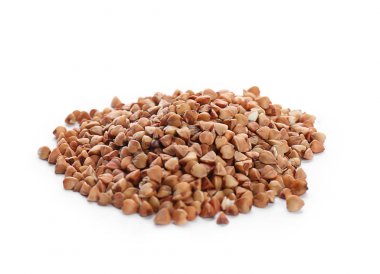 Beyaz arka plan üzerinde ham buğday