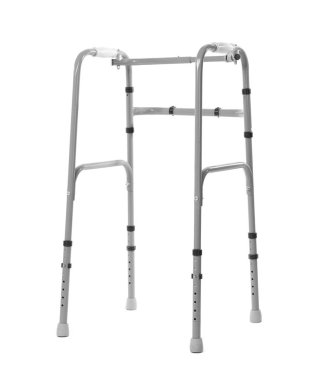 Metal çerçeve beyaz arka plan üzerinde yürüme