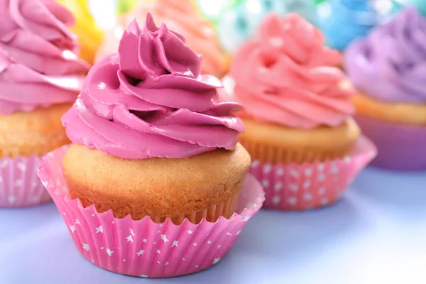 Delicioso Cupcake Mesa Close — Fotografia de Stock