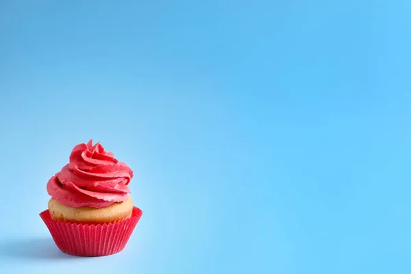 Läcker Cupcake Färgbakgrund — Stockfoto