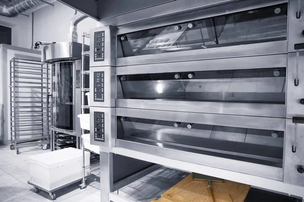 Modern electric ovens in bakery