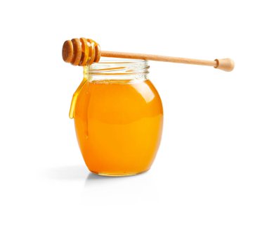 Cam Kavanoz bal ve kepçe ile