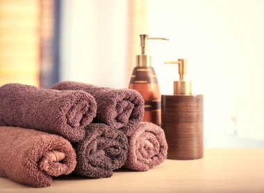 Temiz havlu yığını. 