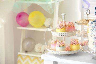 Lezzetli tatlılar ile stand