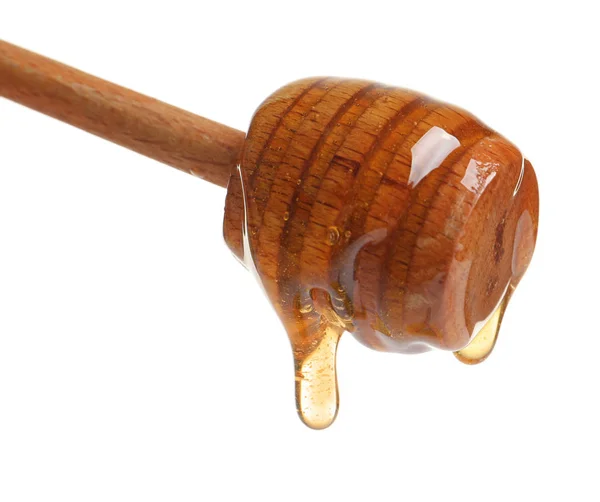 국자에서 떨어지는 꿀 — 스톡 사진