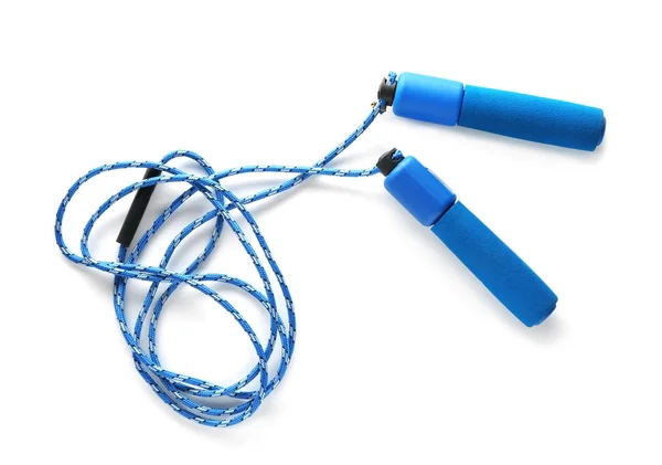 Jumping rope on white \ — Stok fotoğraf