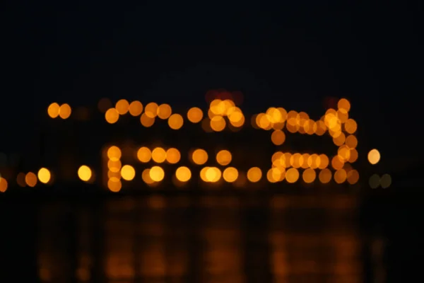 Blurred lights on dark background — Stock Photo, Image