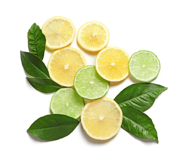Kawałki cytryny i limonki — Zdjęcie stockowe