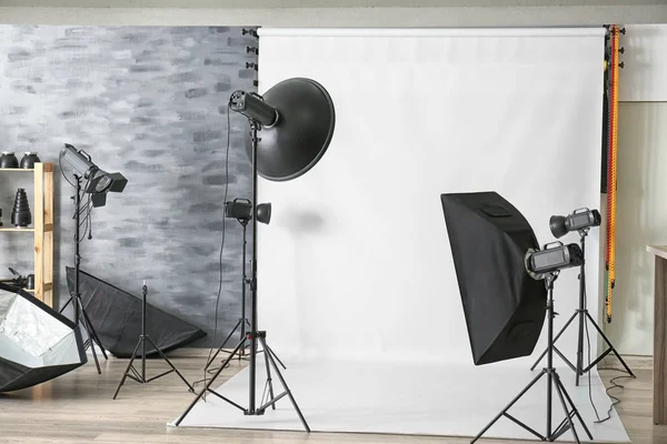 Interno di un moderno studio fotografico — Foto Stock