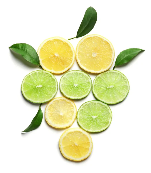 Citron- och limeskivor — Stockfoto