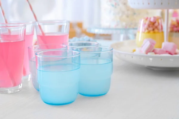 Glasses with different drinks — Stock Photo, Image