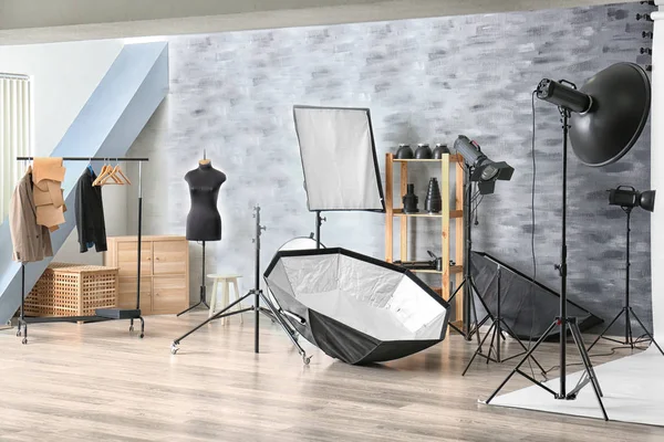 Interieur eines modernen Fotostudios — Stockfoto