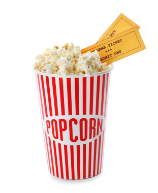 Patlamış mısır ve sinema biletleri ile Kupası