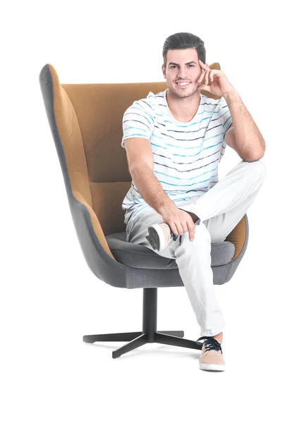 Koltukta oturan adam — Stok fotoğraf