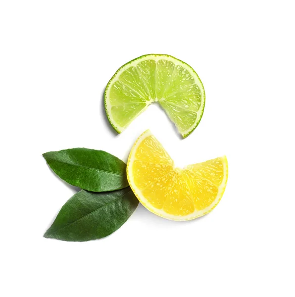 Lemon and lime slices — Stock Photo, Image