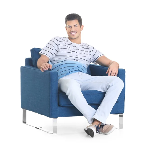 Hombre sentado en sillón —  Fotos de Stock