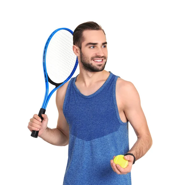 テニス ラケットを持つ男 — ストック写真