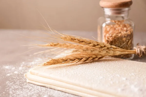 Flaky dough sheets — Stock Photo, Image