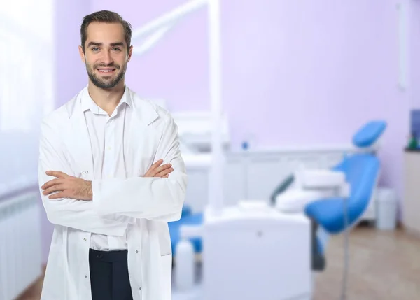 Owner of business in his dental office — Stock Photo, Image